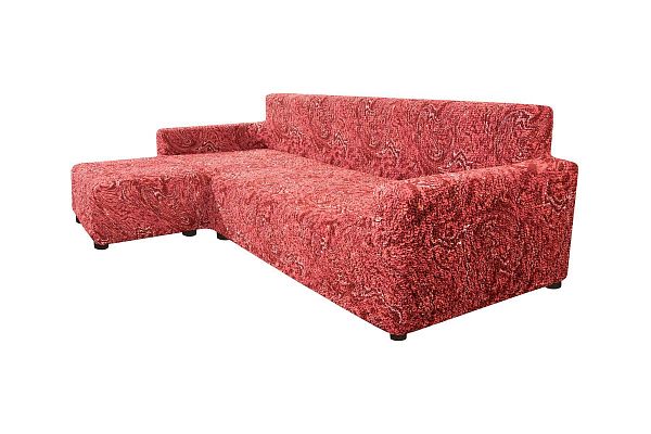 Еврочехол Чехол на угловой диван с левым выступом Виста Руж
