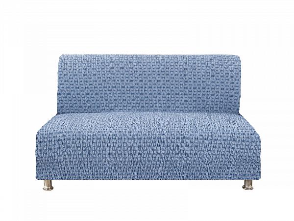Еврочехол Чехол на 3-ех местный диван "Сиена" Сатурно синий без подлокотников